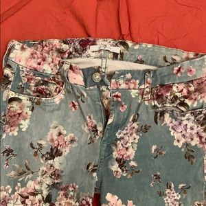 7 for All Mankind floral jeans